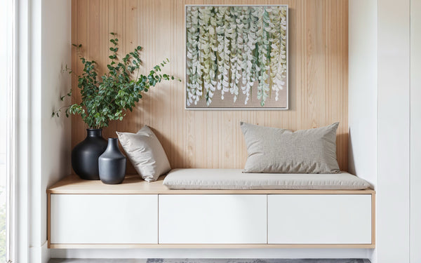 Petite wisteria  - 60x60 cm - original on Belgian linen