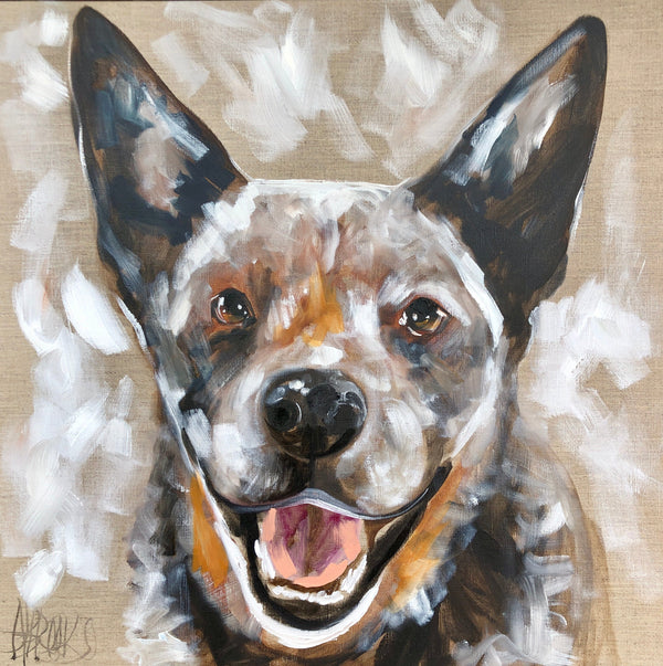 Pet portrait - commissioned - 60 x60 cm