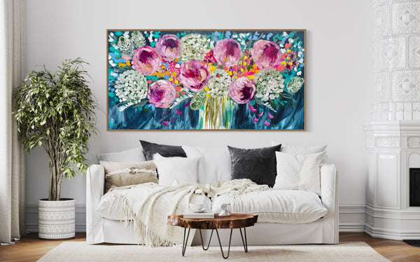 Moonlight Sonata bouquet- original on gallery Canvas 90x180cm
