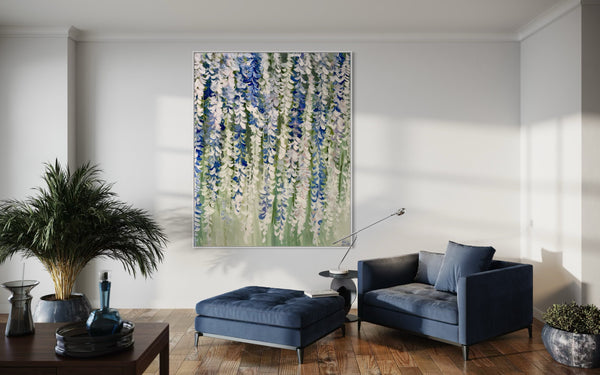 Whispering  wisteria - Original on gallery Canvas 120x150  Cm