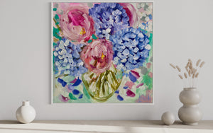 60x60 cm - French peony bouquet