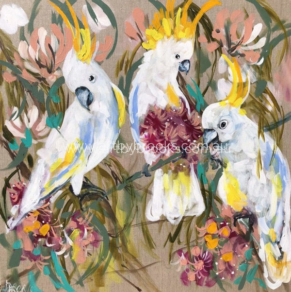 Australian Cockatoo And Cascading Gum - Art Print Art