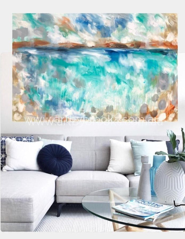 Coastal Sanctuary - Original On Canvas 120 X180 Cm Originals