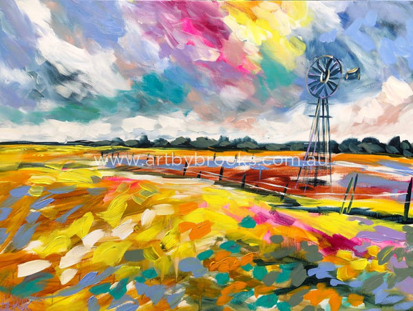 Golden Canola Harvest - Art Print Art