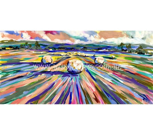 Harvest To Hay Time -Original On Canvas 75 X150 Cm Originals