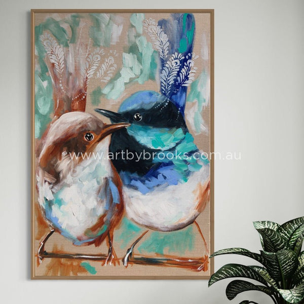 Just The Two Of Us - 60X90Cm Original On Belgian Linen Medium Sized Originals