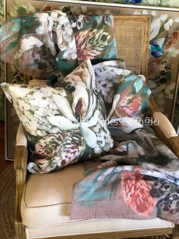Magnolia And Banksia Throw Cushions