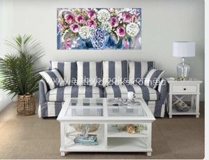 Midsummer Blooms -Original On Canvas 75 X150Cm Originals