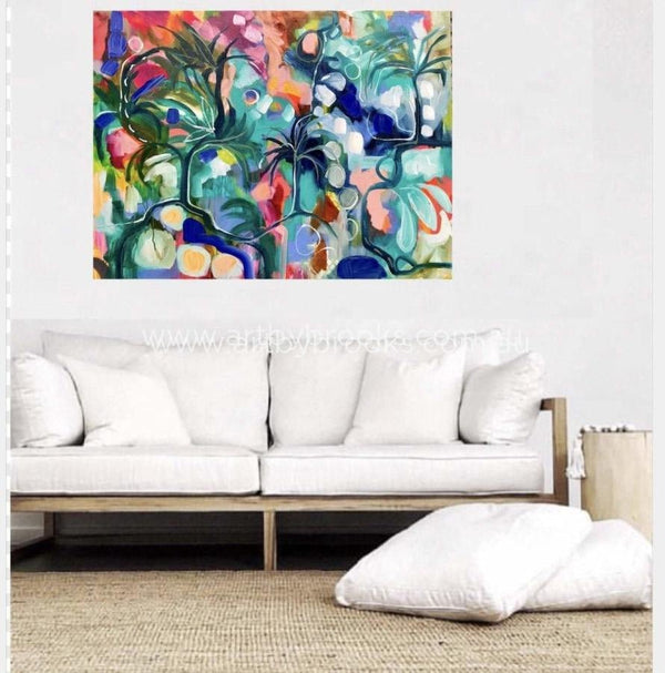 Noosa Palms At Sunset -Original On Canvas 90X120 Cm Originals
