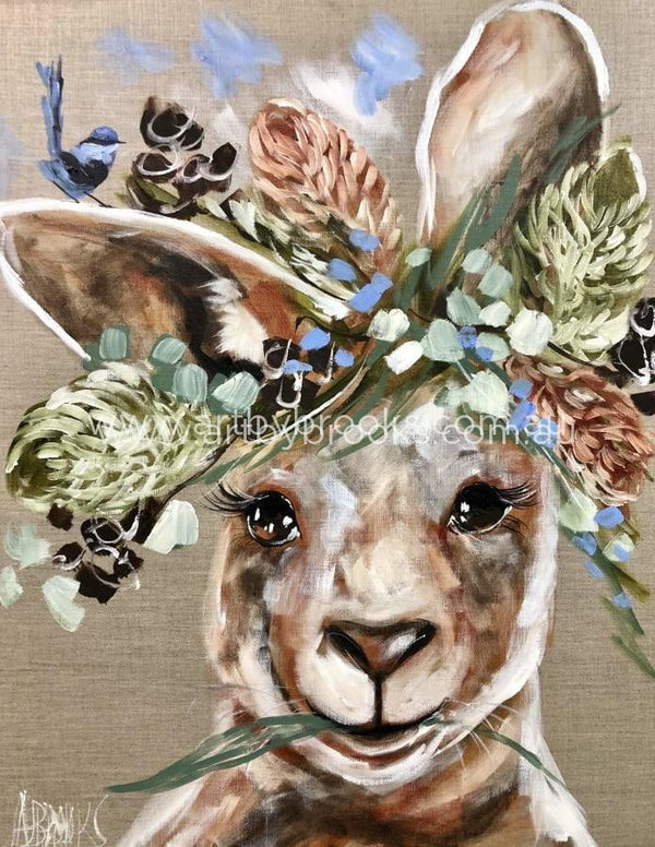 Rain Dance Kangaroo - Art Print Art