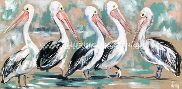 River House Pelicans - Art Print Art