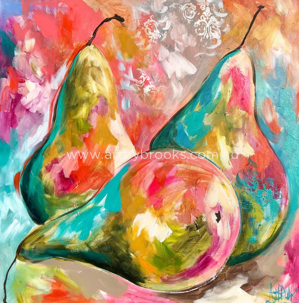 Sunlit Pears - Art Print Art Prints