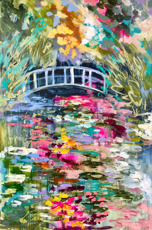 The Artists  garden -Original on Gallery canvas 100x150  Cm