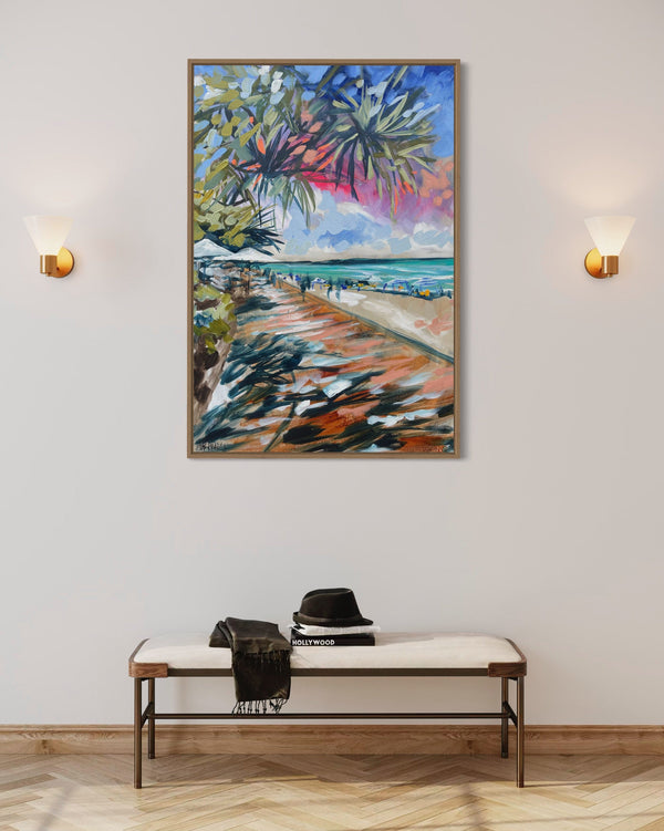 Noosa Bistro Boardwalk -60x90cm - original on Belgian linen