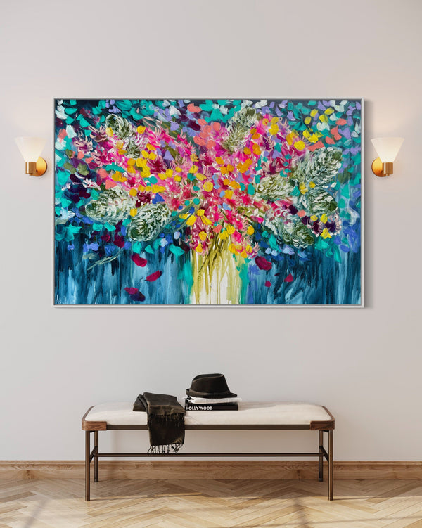 Celebration Blooms -Original on gallery canvas 100x150 cm