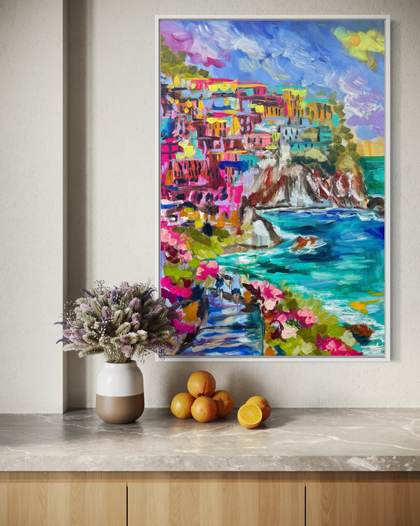 60x90 cm - Summer Holidays  -Cinque  Terre