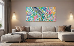 Magical Sunsets of the Kakadu- original on gallery Canvas 90x180cm