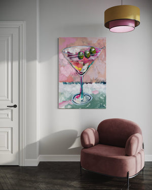 Blush Martini - 60x90cm - original on Belgian linen