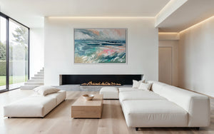 Tranquil coast - original on gallery canvas 90x150  cm