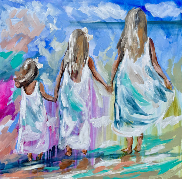 Together by the tide -art print