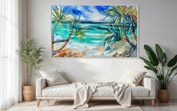 Pandanus Palms  - original on gallery canvas 90x150  cm