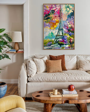 Paris in bloom- 60x90 cm - original on Belgian linen