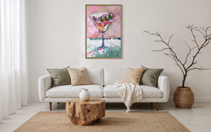Blush Martini - 60x90cm - original on Belgian linen