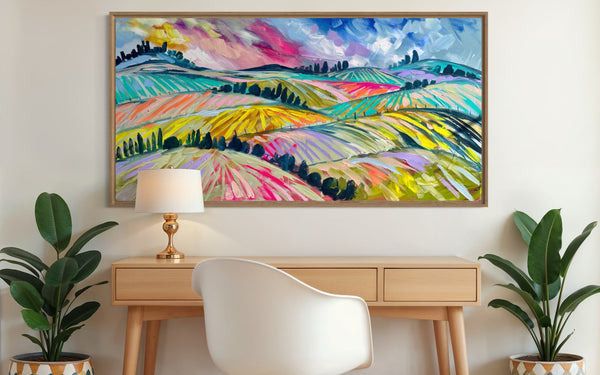 Country life in colour -60x120 cm original on gallery canvas