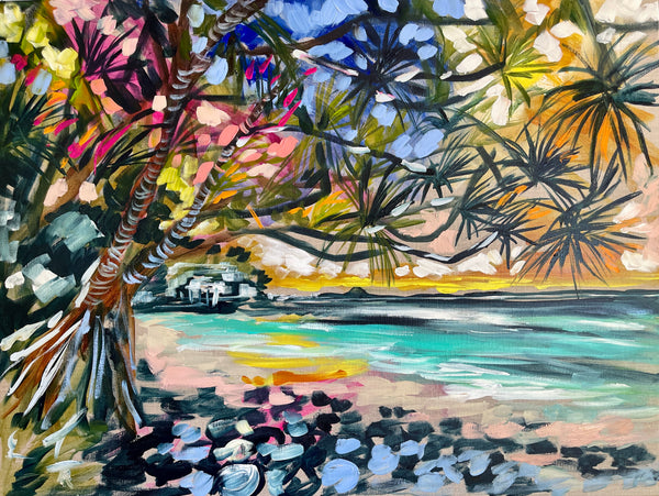 Glowing Sunset - little cove - noosa - art print