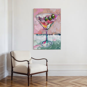 Blush Martini - 60x90cm - original on Belgian linen