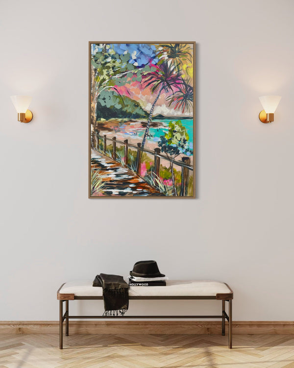 Morning Glow - Tea tree bay - 60x90 cm - original on Belgian linen