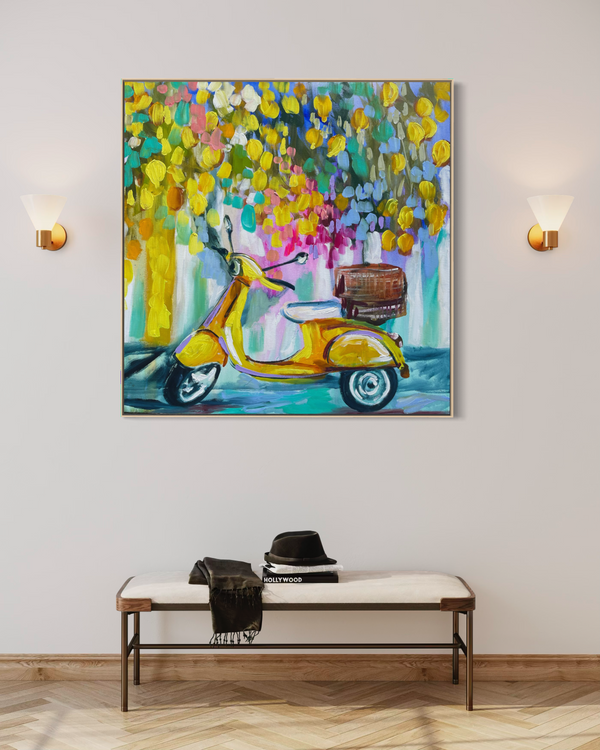 Zest for life -original on gallery canvas  76x76 cm