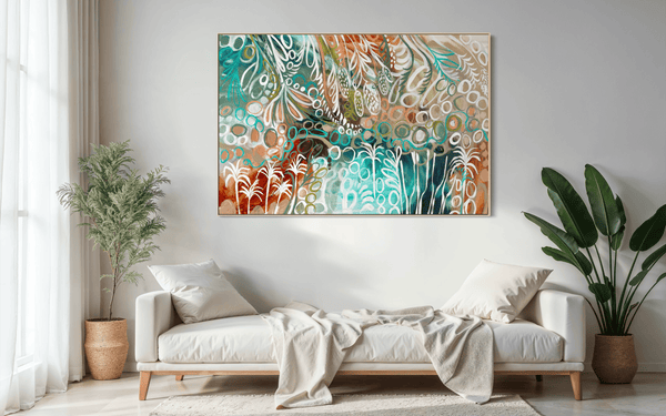 Prosecco on the bay   - original on gallery canvas 100x150  cm