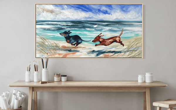 The Great Dash - 60x120 cm original on gallery canvas