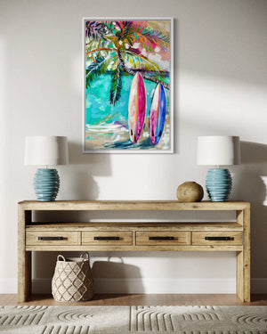 60x90 cm - Paradise Palms - original on gallery canvas