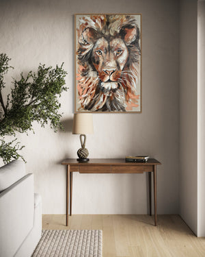 Leo - 60x90 cm - original on Belgian linen