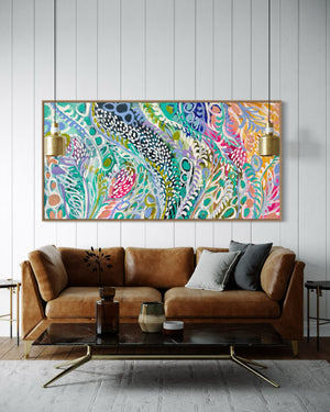 Magical Sunsets of the Kakadu- original on gallery Canvas 90x180cm