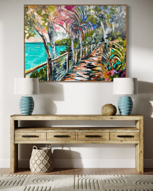 Endless Summer -noosa national park -Original on Belgian linen  90x120  Cm