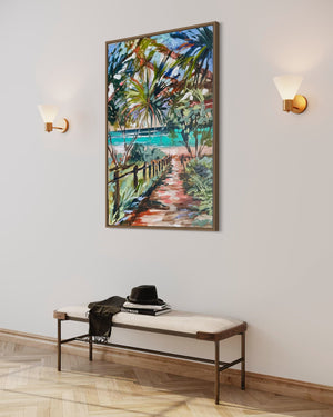 Secret Beach Trail - 60x90 cm - original on Belgian linen