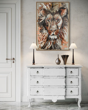 Leo - 60x90 cm - original on Belgian linen