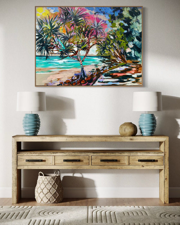 Afternoon Breeze - original on belgian linen - 75 x100 Cm