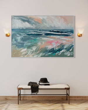 Tranquil coast - original on gallery canvas 90x150  cm