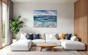 Coastal Grassy dunes -Original on gallery canvas  90x120 cm