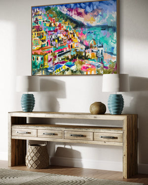 Ocean Breeze -Positano original  on Gallery canvas 90x120  Cm