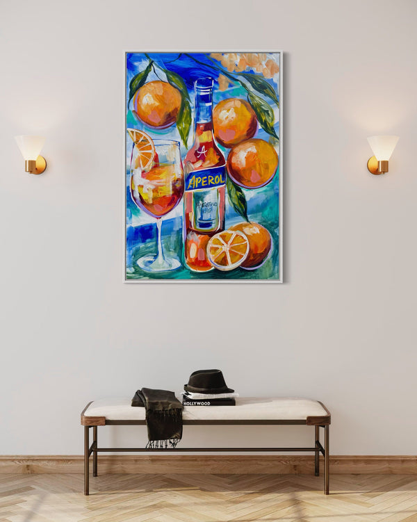 Aperol spritz-60x90cm - original on gallery canvas