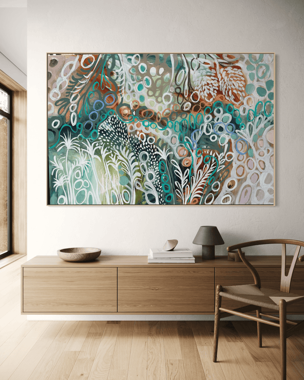 Tangle wood track  - original on gallery canvas 100x150  cm