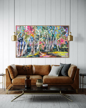 Australian gum tree lane - original on gallery canvas 90x150  cm