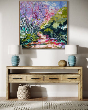 Paradise jacaranda - original on gallery canvas  - 90x90 Cm