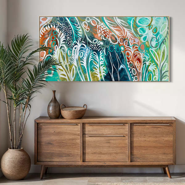 Prosecco with Picasso -75x150 cm -Original on Belgian linen