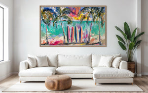 Island time - original on gallery canvas 90x150  cm